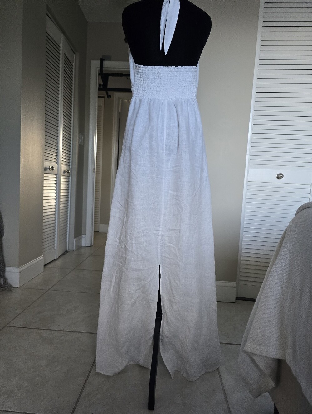 Tommy Bahama White Halter Eyelet Waist Maxi - Picture 3 of 6